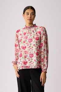 Memo Contrast Trim Top