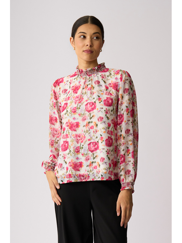 Memo Contrast Trim Top