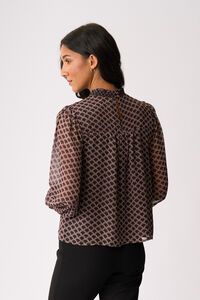 Memo Contrast Trim Top