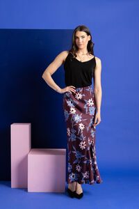 Seeking Lola Merlot Blossom Viva Skirt