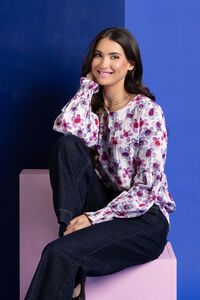 Seeking Lola Violet Bloom Vienna Blouse