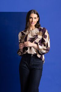 Seeking Lola Royal Plum Brilliance Blouse