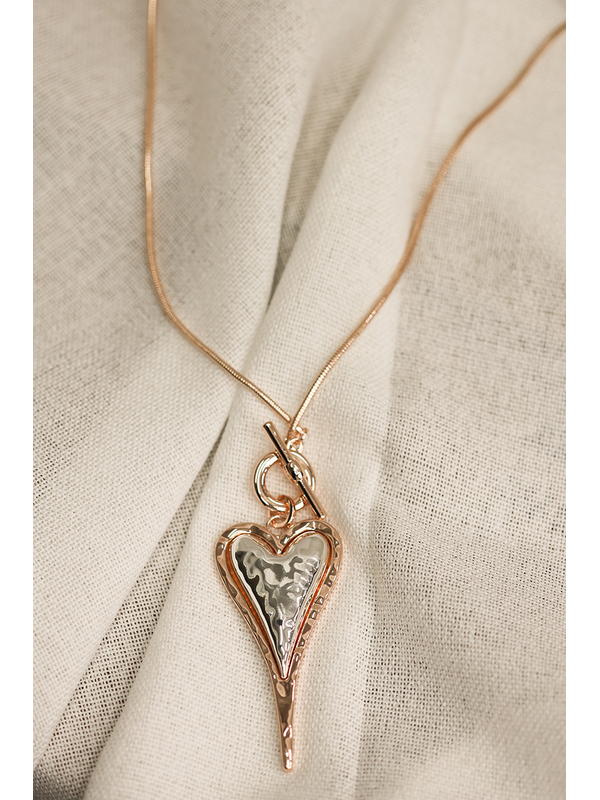 She Jewellery Sculpted Heart Necklace