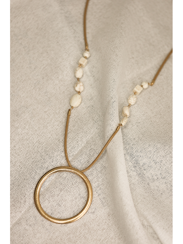 She Jewellery Ivory Halo Necklace