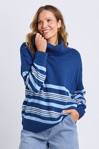 Elm Striped Roll Neck Sweater