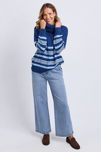 Elm Striped Roll Neck Sweater