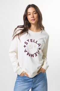 Stella + Gemma Classic Sweat Cream Burgandy Rotation 