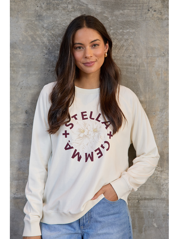 Stella + Gemma Classic Sweat Cream Burgandy Rotation 