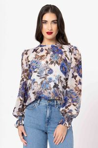 Leila + Luca Azure Carnation New York Top