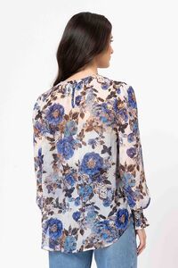 Leila + Luca Azure Carnation New York Top