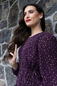 Seeking Lola Cranberry Crush Cat Walk Maxi Dress