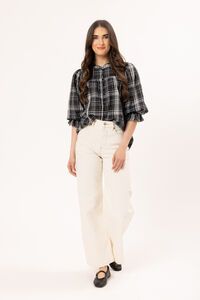 Seeking Lola Blue Check Celia Blouse
