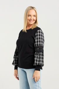 Zafina Lilith Check Lines Top