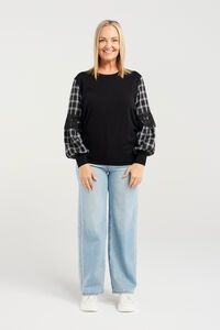 Zafina Lilith Check Lines Top