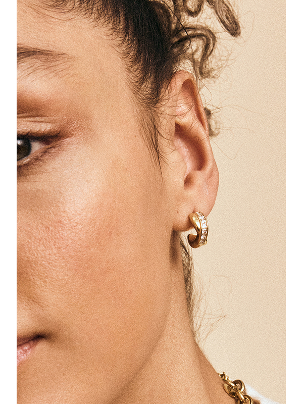 Edblad Andorra Duo Creoles Small Gold Earrings