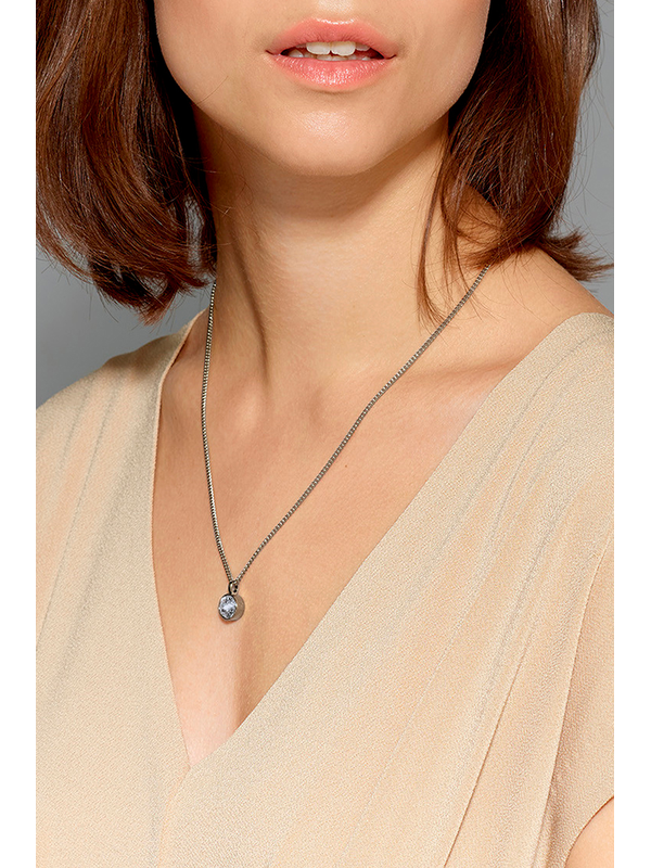 Dyrberg Kern Ette Silver Light Blue Necklace