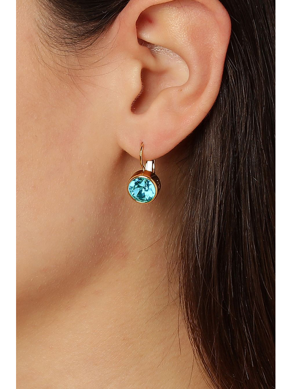 Dyrberg Kern Louise Gold Aqua Earrings