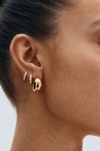 Edblad Glow Medium Hoops Gold Earrings