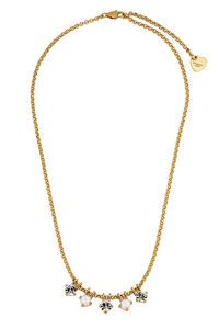 Dyrberg Kern Phila Gold Crystal Pearl Necklace