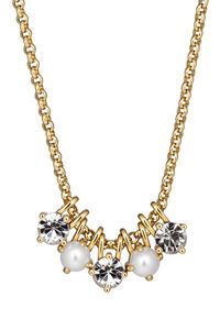 Dyrberg Kern Phila Gold Crystal Pearl Necklace