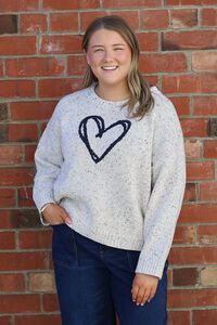 Fria The Label Melange Heart Jumper 