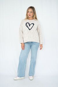 Fria The Label Melange Heart Jumper 
