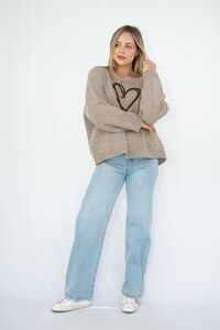 Fria The Label Melange Heart Jumper 