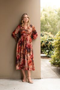 Fria The Label Vintage Peony Button Through Dress