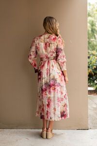 Fria The Label Vintage Peony Button Through Dress