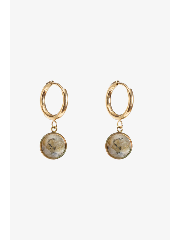 Antler Golden Moss Earring