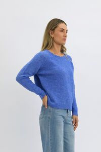 Worthier Azure Wool Blend Soft Brushed Knit Jumper 