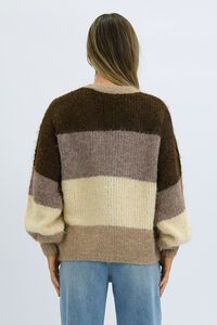 Worthier Earth Mix Wool Blend Gold Button Cardigan 