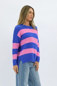 Worthier Mika Wool Blend Relaxed Fit Stripe Knit