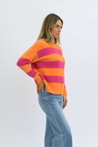 Worthier Mika Wool Blend Relaxed Fit Stripe Knit
