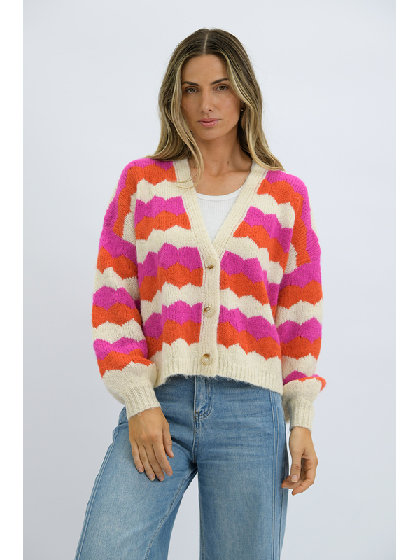 Worthier Saffi Wave Stripe Cardigan 
