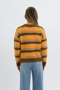 Worthier Tate Multi Tone Stripes Wool Blend Knit