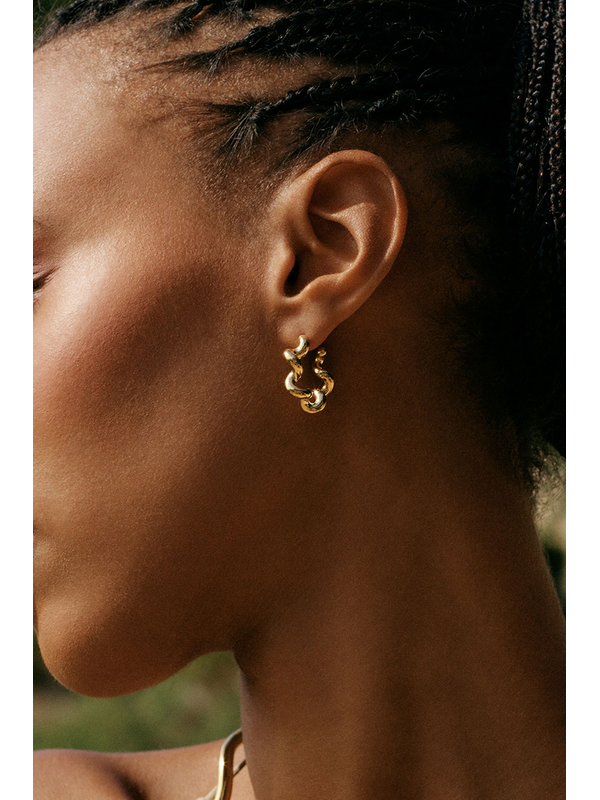 Edblad Spiral Hoops Large Gold Earrings