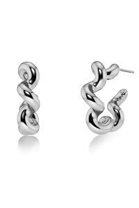 Edblad Spiral Hoops Large Silver Earrings