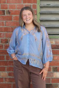 Fria The Label Placement Print Blouse