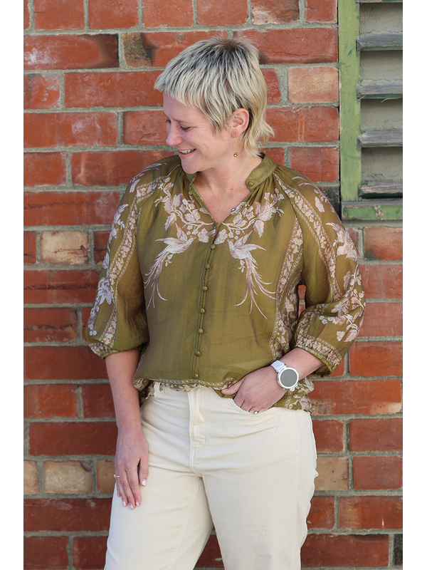 Fria The Label Placement Print Blouse