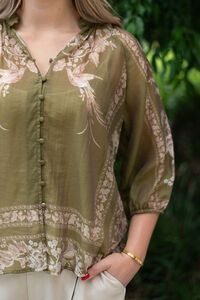 Fria The Label Placement Print Blouse