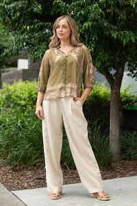 Fria The Label Placement Print Blouse