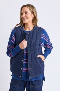 Elm Polly Quilted Denim Vest 