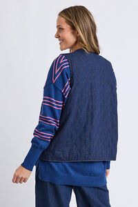 Elm Polly Quilted Denim Vest 