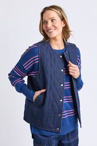Elm Polly Quilted Denim Vest 