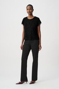 Joseph Ribkoff Novelty Fringe Top