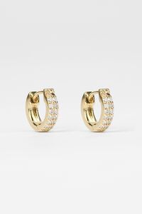 Stella + Gemma Huggie With Clear Crystals  