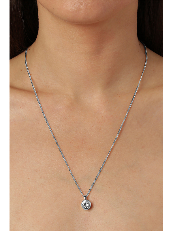 Dyrberg Kern Ette Silver Crystal Necklace