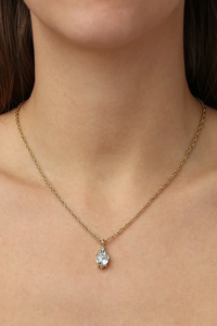 Dyrberg Kern Spira Gold Crystal Necklace