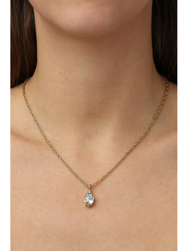 Dyrberg Kern Spira Gold Crystal Necklace